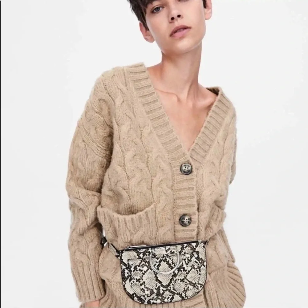 ZARA Snake Print Python Belt Bag Fanny Pack